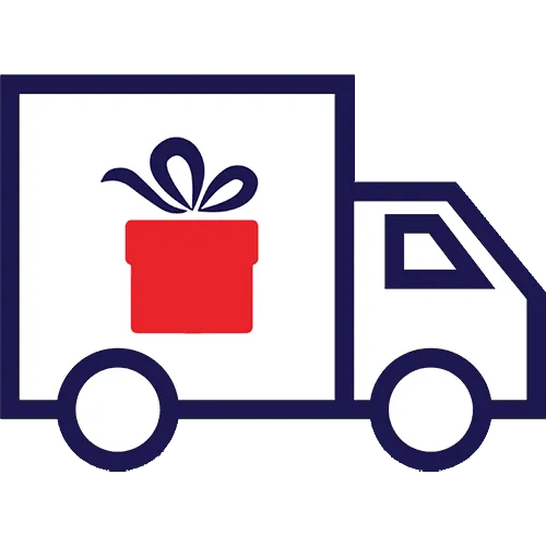 red gift box delivery