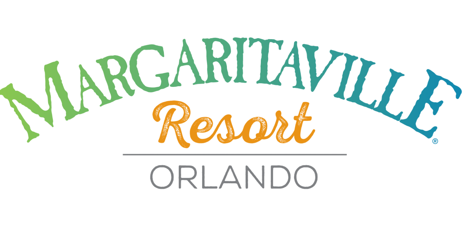 Logo for Margaritaville Resort Orlando. “Margaritaville” is written in green and blue uppercase letters above “Resort” in orange script, with “Orlando” in gray uppercase below a thin line. Logo for Margaritaville Resort Orlando. “Margaritaville” is written in green and blue uppercase letters above “Resort” in orange script, with “Orlando” in gray uppercase below a thin line.