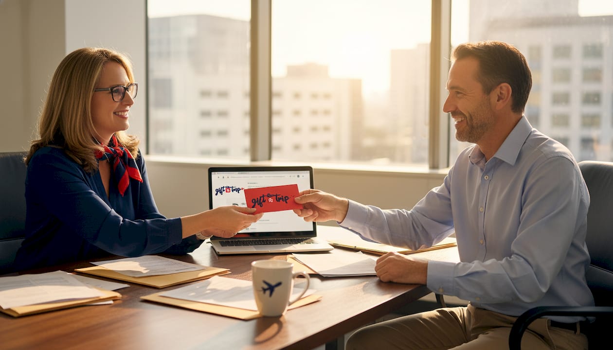 hr manager gives resort certificate in office