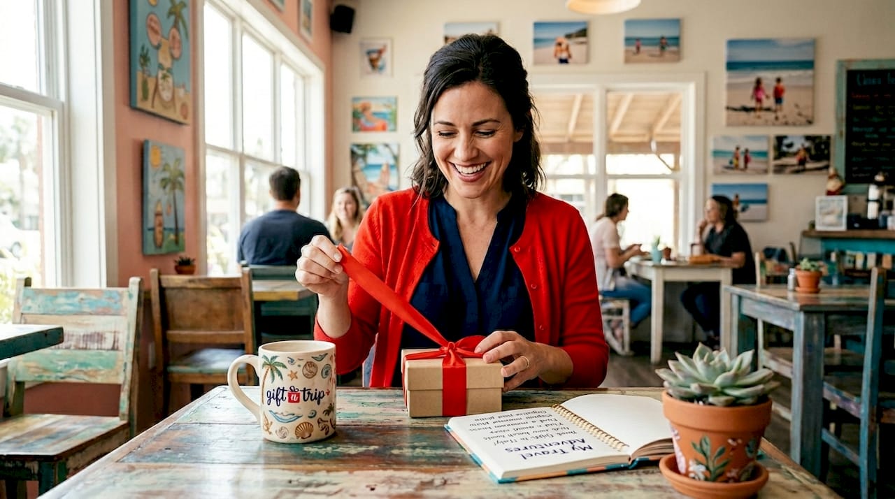 the role of personalized gifting in engagement 8 employee happily unwrapping personalized gift at desk