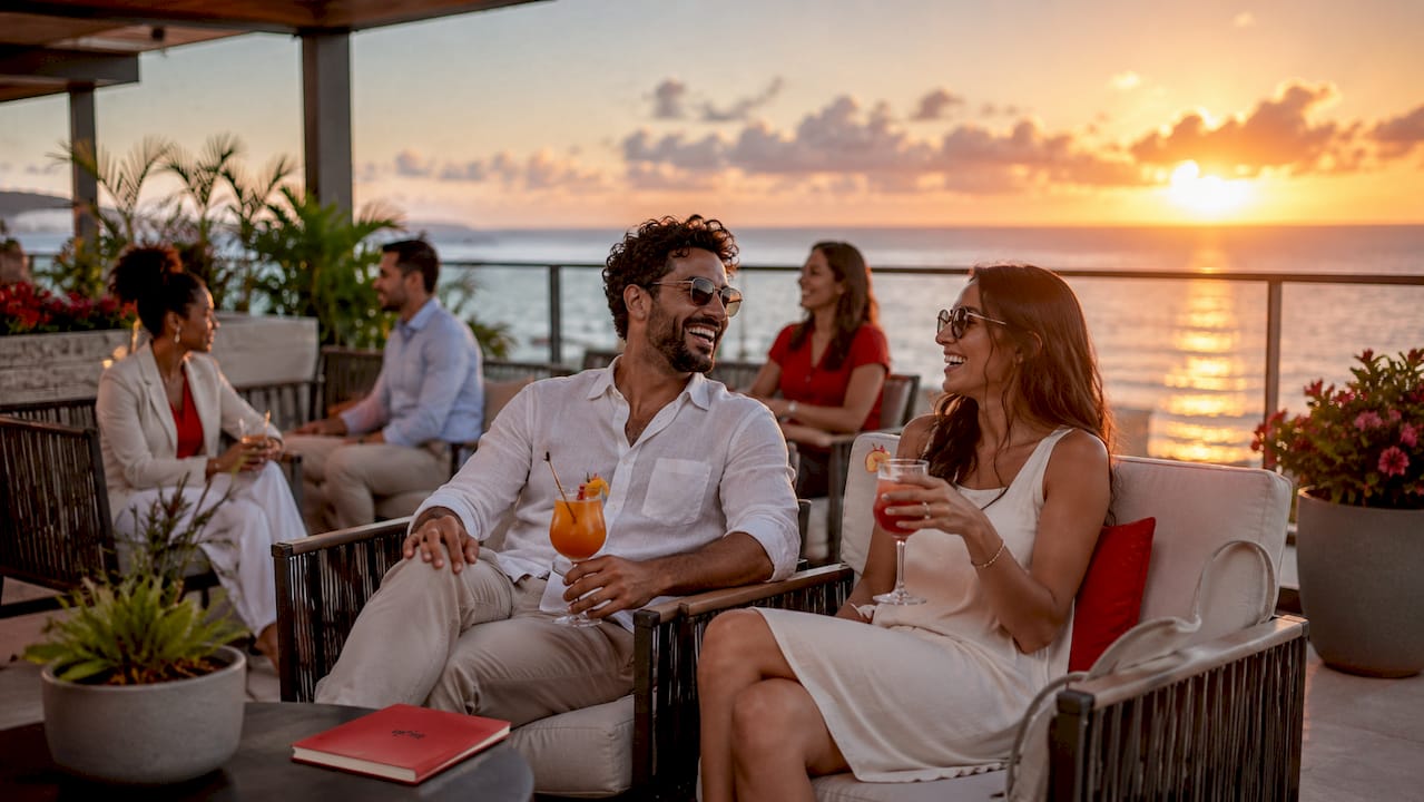 travel incentive trends 2026: what corporate teams need to know 6 corporate team relaxing at resort pool by beach