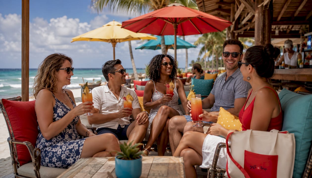 why personalize employee rewards: travel gifts that retain 9 employees relaxing at resort pool on vacation