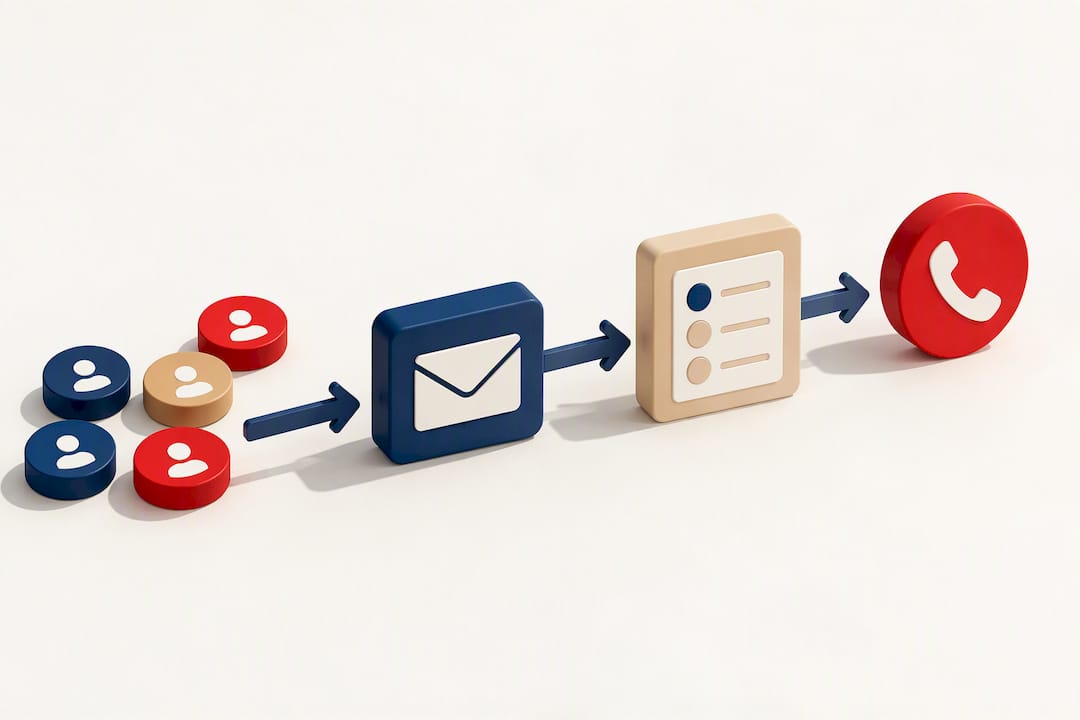 Illustrated lead qualification entry flow