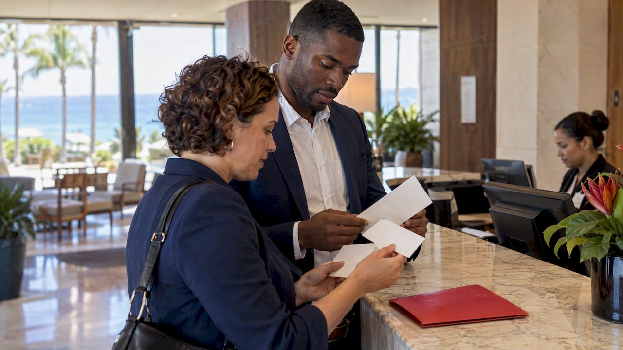 planners reviewing prepaid travel certificates